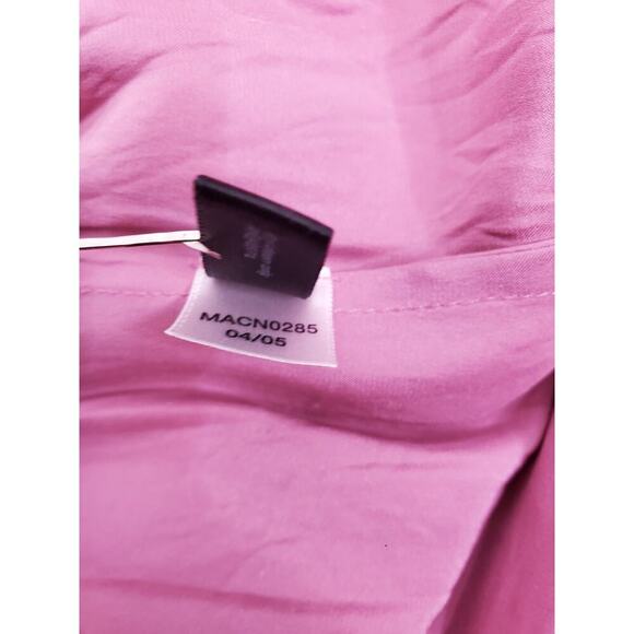 The Limited Silk Going Out Tube Top Small Smocked Side Tie Pink Milkmaid Y2K - Picture 11 of 11